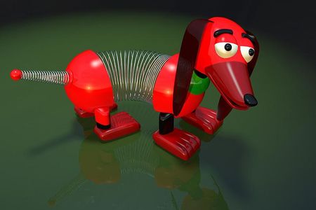Slinky Dog and its cousin, Slinky Train, were allegedly inspired by inventor Helen Malsed's 6-year-old son, who wanted to see what would happen if his Christmas Slinky had wheels attached.