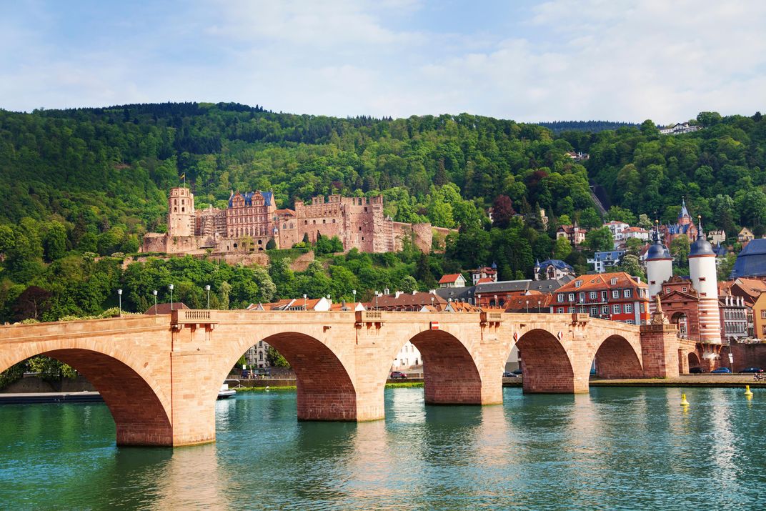 Castle perched over Heidelberg