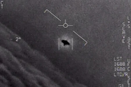 An unidentified aerial phenomenon captured by the U.S. Navy