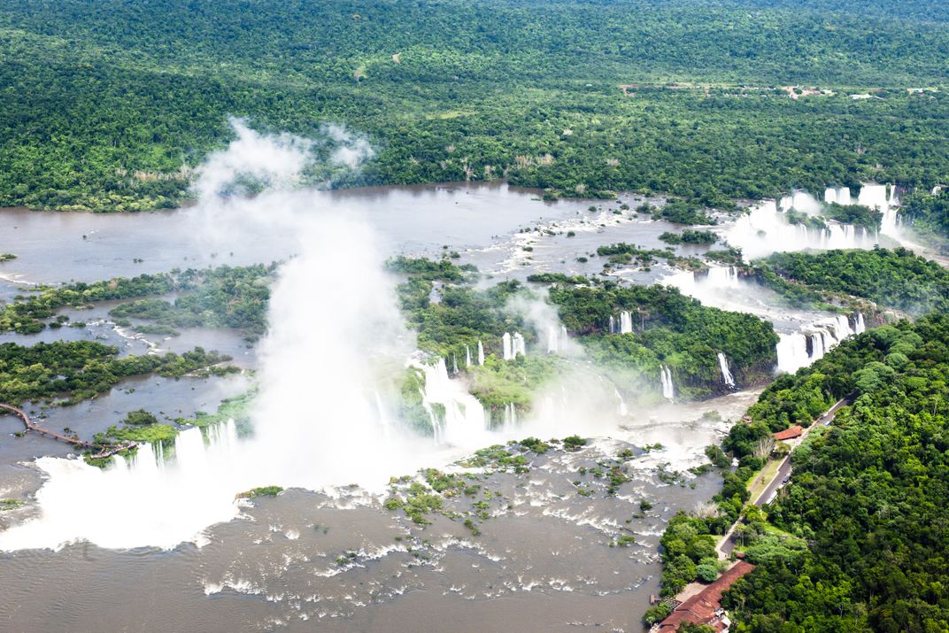 Aerial view of Iguazú Falls