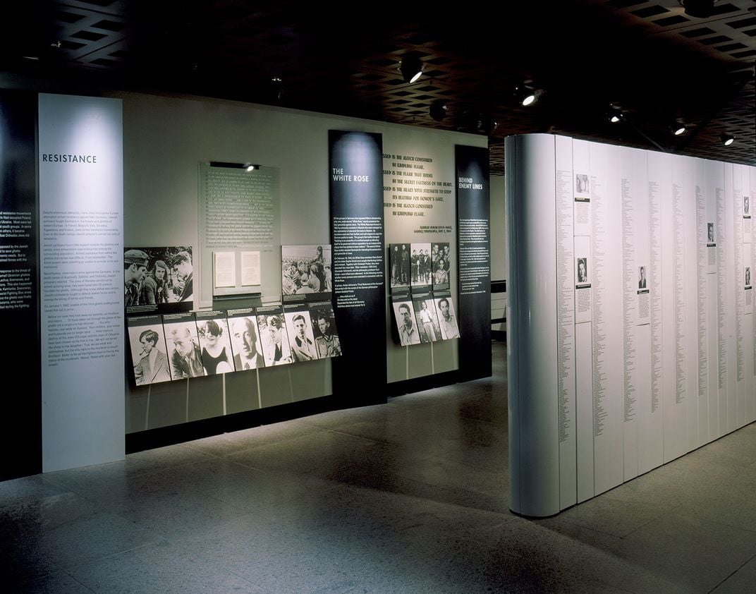 A display on the White Rose at the United States Holocaust Memorial Museum in Washington, D.C.