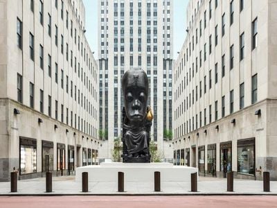 Sanford Biggers' Oracle (2020) is now on view at Rockefeller Center in New York City.