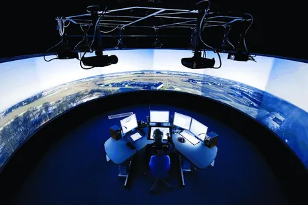 In Leesburg, Virginia, air traffic controllers are testing a remote system featuring a 360-degree display and cameras they can control to pan the airspace or zoom in on a single airplane.