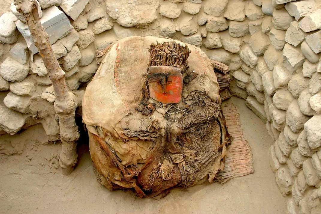 An archaeological site with a bundle