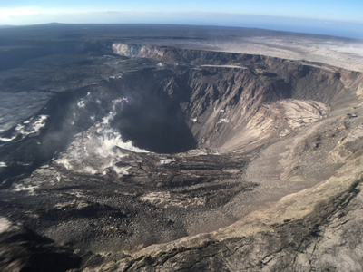 A calmer scene at Hawaii's Kilauea volcano.