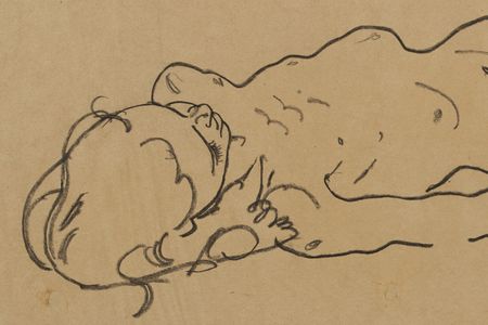 Egon Schiele, Reclining Nude Girl (around 1918) 