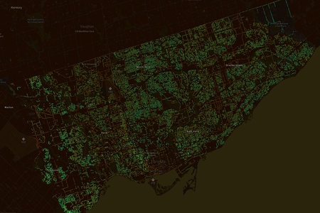 Treepedia's map of Toronto