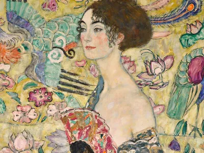 Gustav Klimt&#39;s Lady With Fan,&nbsp;which he completed soon before his death in 1918