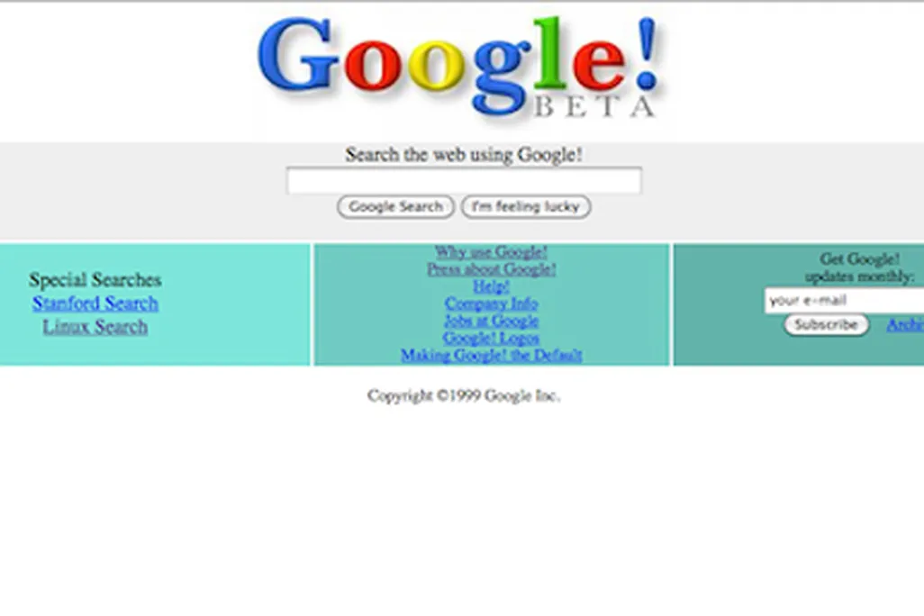 Google homepage