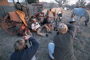 Life imitates Frederic Remington (models Josh and Rob Culbertson) at the annual invitation-only event known as the Artist Ride.