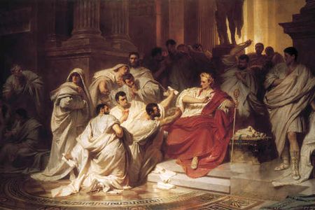 "The Murder of Caesar" by Karl von Piloty, 1865.