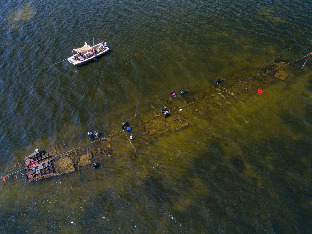 A boat wreck's propeller caught in a fishing net. Picture provided