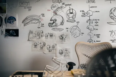 Brainstorming new helmet innovation.