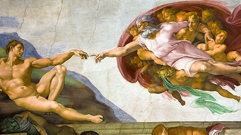 god touching man sistine chapel