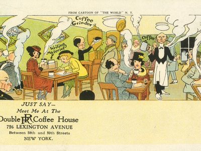 As Prohibition shut bars, an ad touted the family’s coffeehouse as a place to linger. 