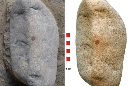Discovered in a rock shelter in central Spain in July 2022, the stone measures more than eight inches long and more than four inches wide.