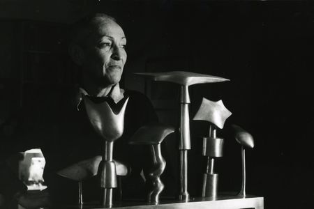 Artist Meret Oppenheim, photographed by Margrit Baumann in 1982