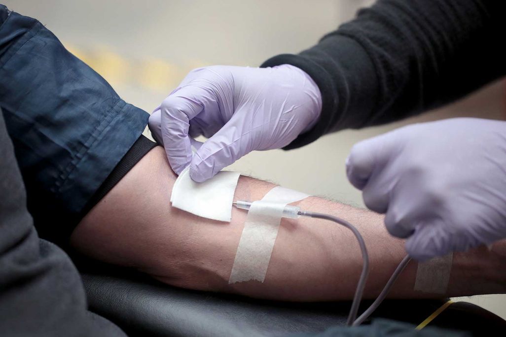 Giving Blood Sample