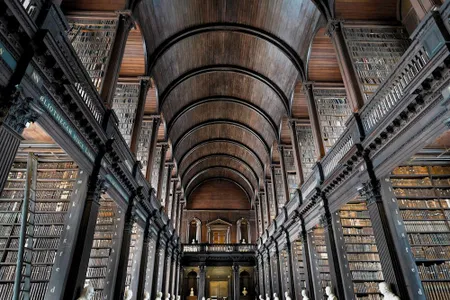Inside the library at Trinity College, where Stoker was a student. 