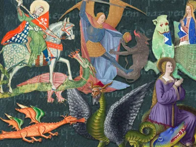 During the Middle Ages, dragons&nbsp;more often figured in accounts about the lives of saints and religious figures than stories of heists and adventures.