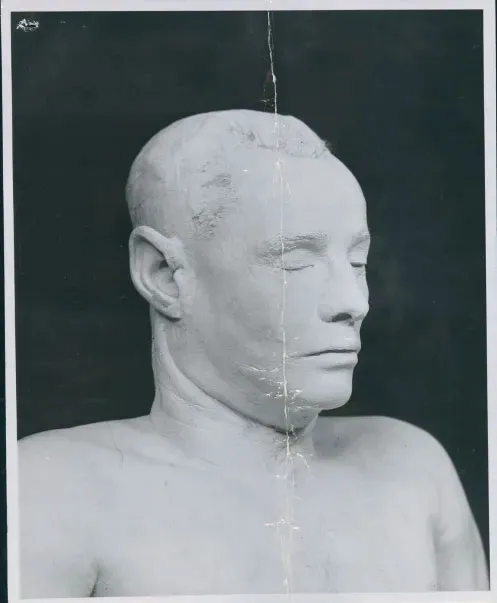 Plaster cast of the Somerton Man's face
