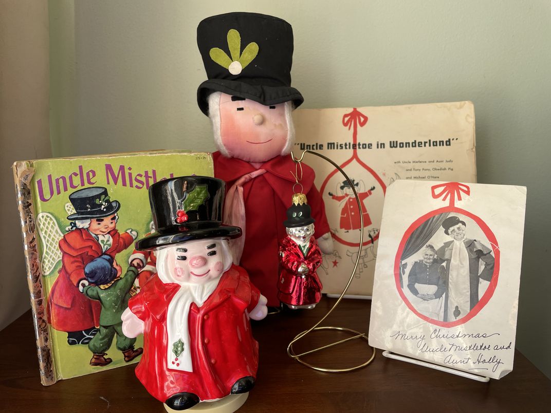 Vintage Uncle Mistletoe and Aunt Holly memorabilia