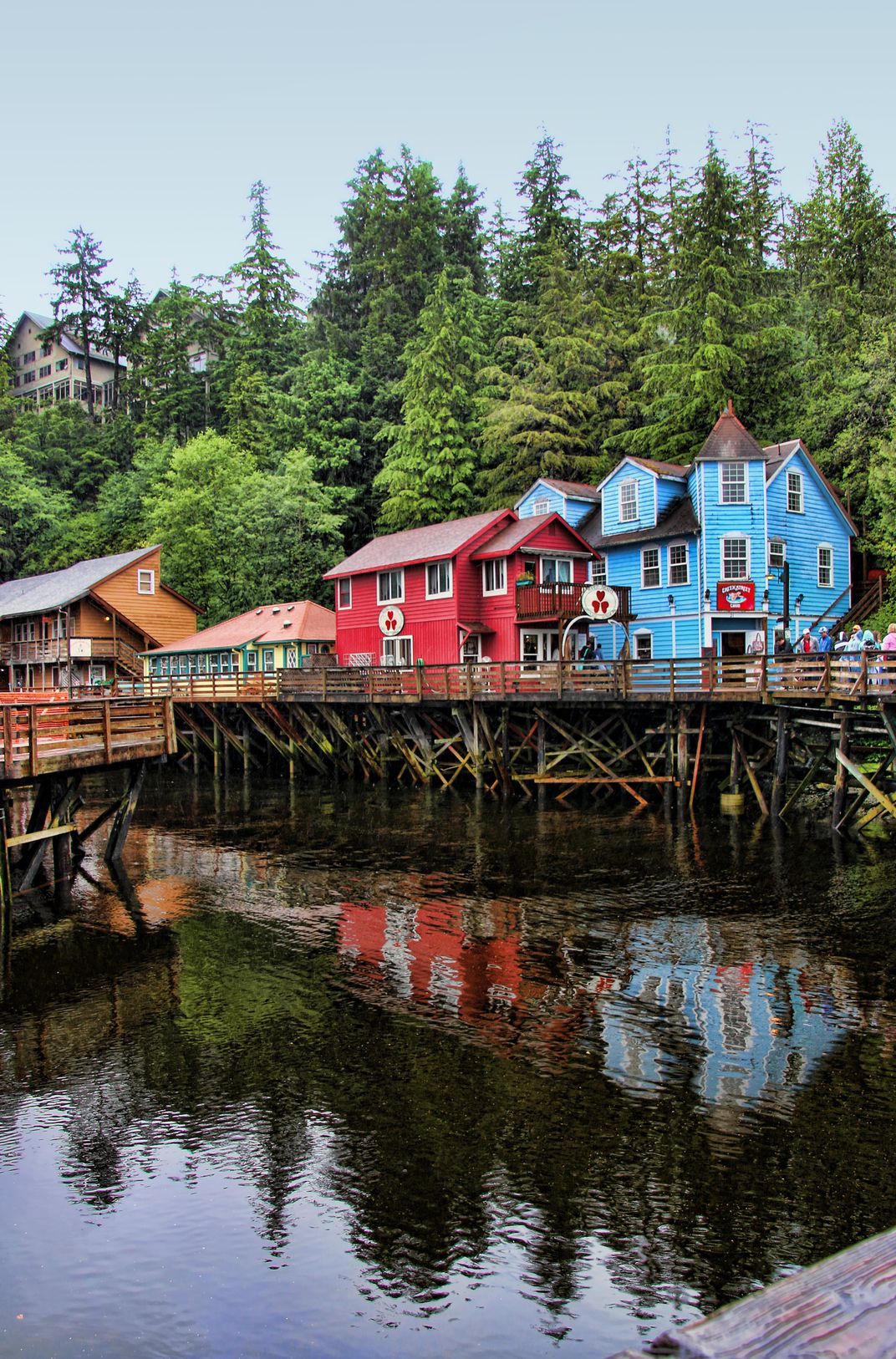 Colorful Creek Street in in Ketchikan. Credit: Mary Dossat