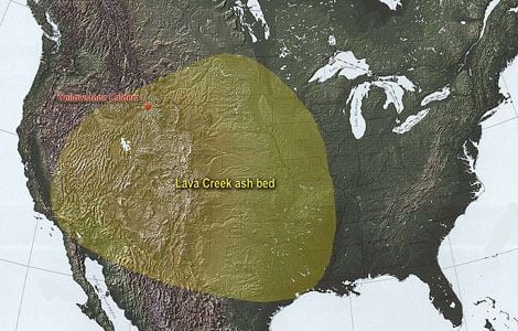 Yellowstone's last big eruption dumped ash over much of North America.