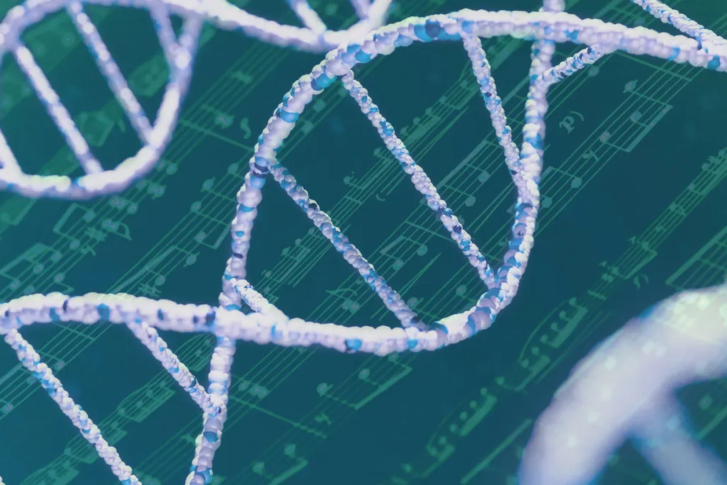DNA and Music Illustration