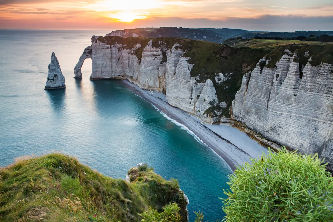 The stunning landscape of L'Etretat, Normandy