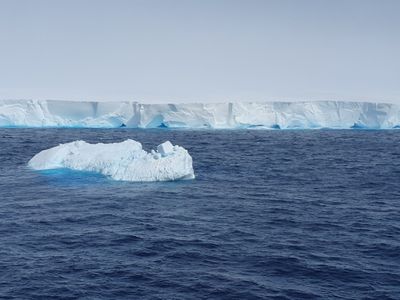 The A23a iceberg, photographed last December. It first split from Antartica in 1986 and stayed in the Weddell Sea until 2020, when it started drifting away.