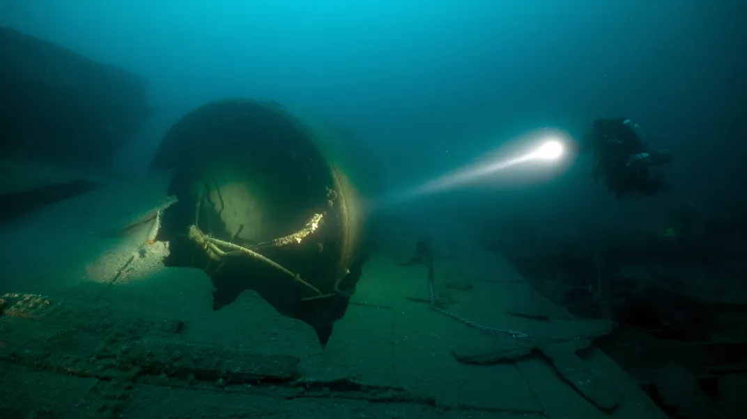 Remains of a boiler in what is believed to be the wreck of the Lady Olive​​​​​​​