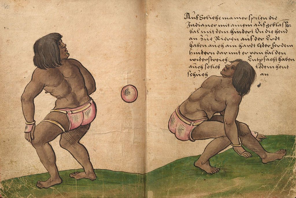 Aztec ball game players 