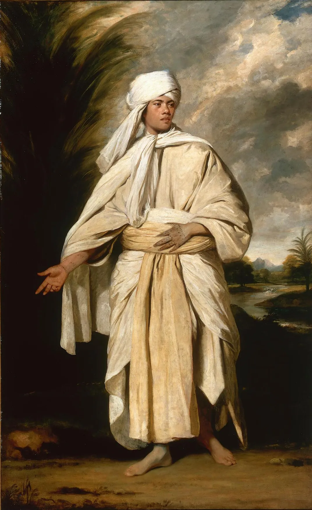 The full-length Joshua Reynolds portrait of Mai
