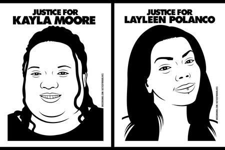 Oree Originol, Justice for Kayla Moore and Justice for Layleen Polanco, from Justice for Our Lives, 2014-2020, 78 digital images, Smithsonian American Art Museum, Museum purchase through the Patricia Tobacco Forrester Endowment, 2020.51A-MM, © 2014, Oree Originol.