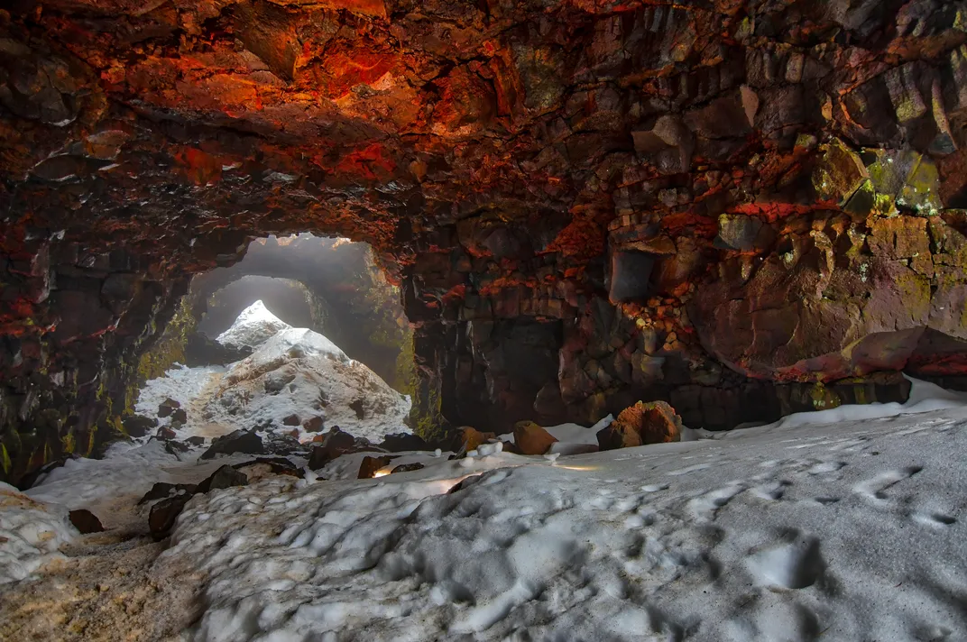 The Raufarholshellir lava tunnel