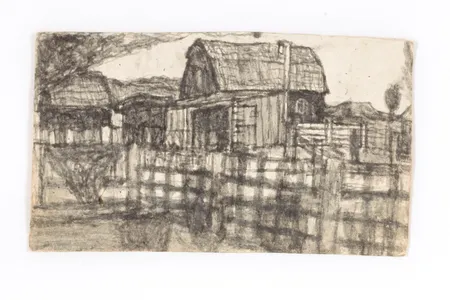 James Castle, Untitled, n.d., found paper, soot.