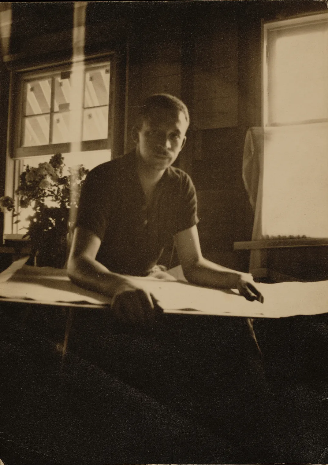 Photograph of Charles Henry Alston in his studio