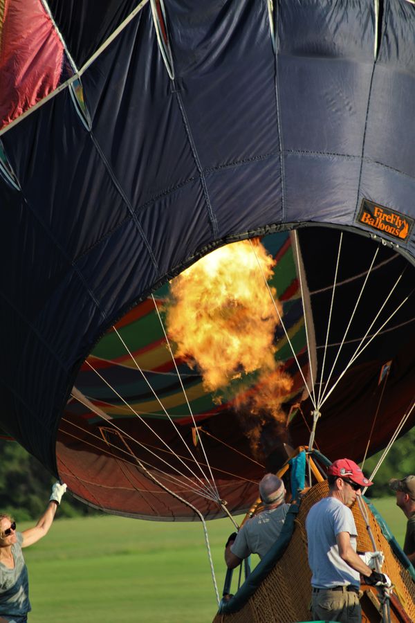 Hot Air Balloon Is Almost Vertical thumbnail