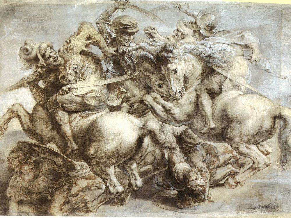 Ruben's Sketch of <em>The Battle of Anghiari</em>