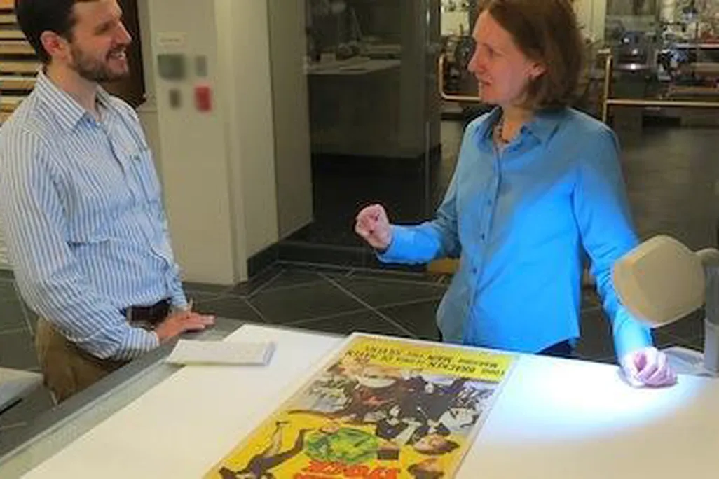 In the Lunder Conservation Center Paper Lab with conservator Kate Maynor