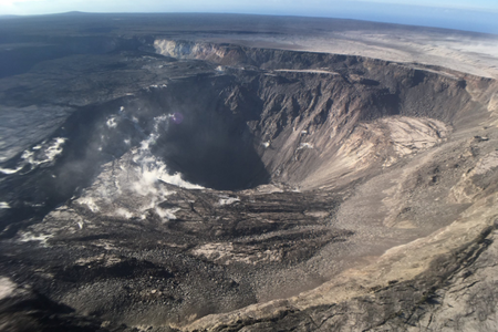 A calmer scene at Hawaii's Kilauea volcano.