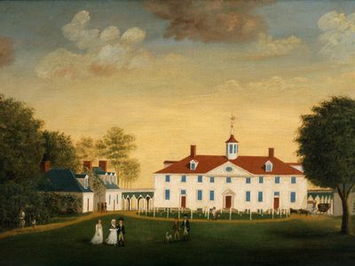 The West Front of Mount Vernon, by Edward Savage, 1787-1792