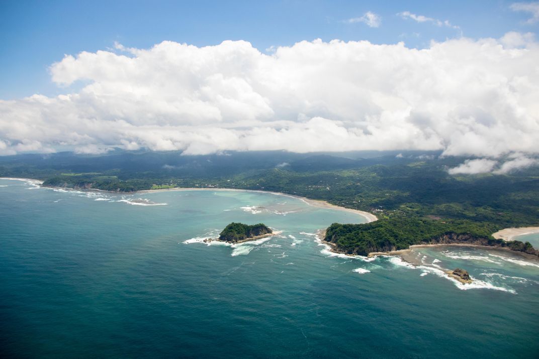 Aerial view of the Guanacaste coast Credit: Robin Canfield