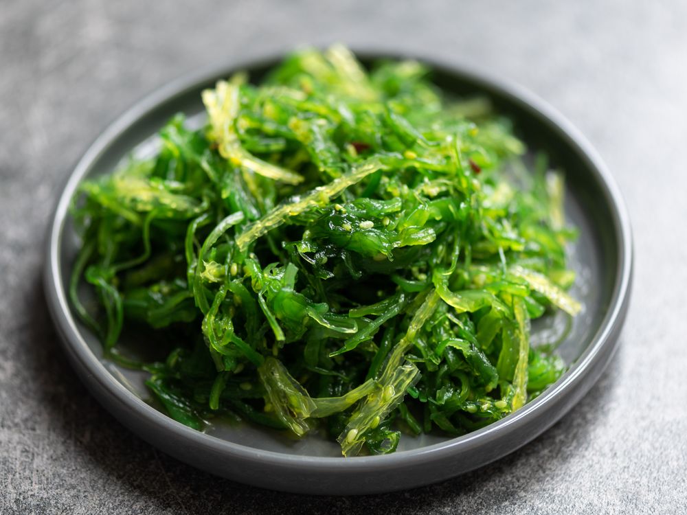 Plate of seaweed salad