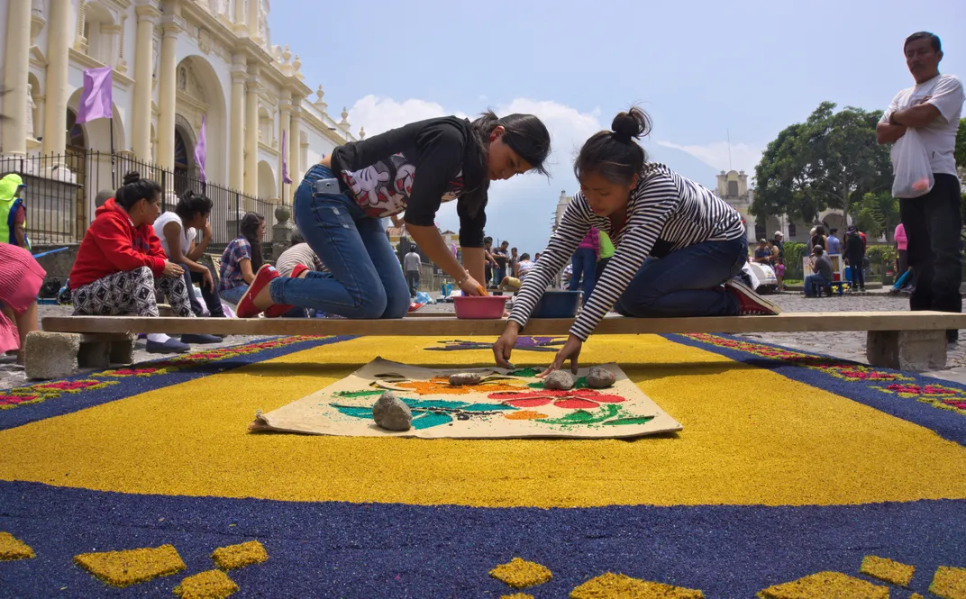 This Guatemalan City Rolls Out Colorful Sawdust Carpets for Holy Week