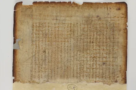 Prayers partially cover diagrams from On the Sphere and the Cylinder, a treatise written by Archimedes.