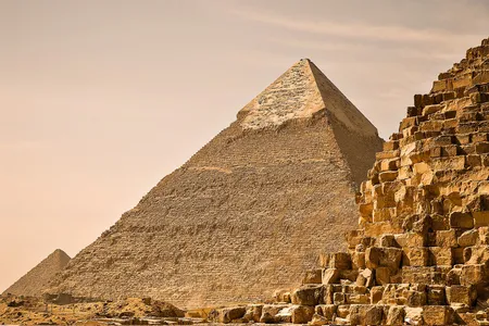 The Pyramid of Khafre is the second-largest pyramid in Egypt.