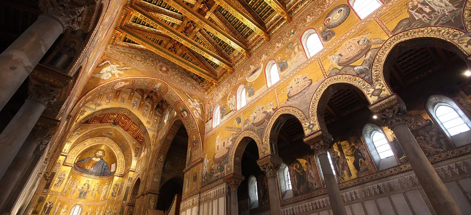  Interior of the famed Monreale Cathedral on Sicily 