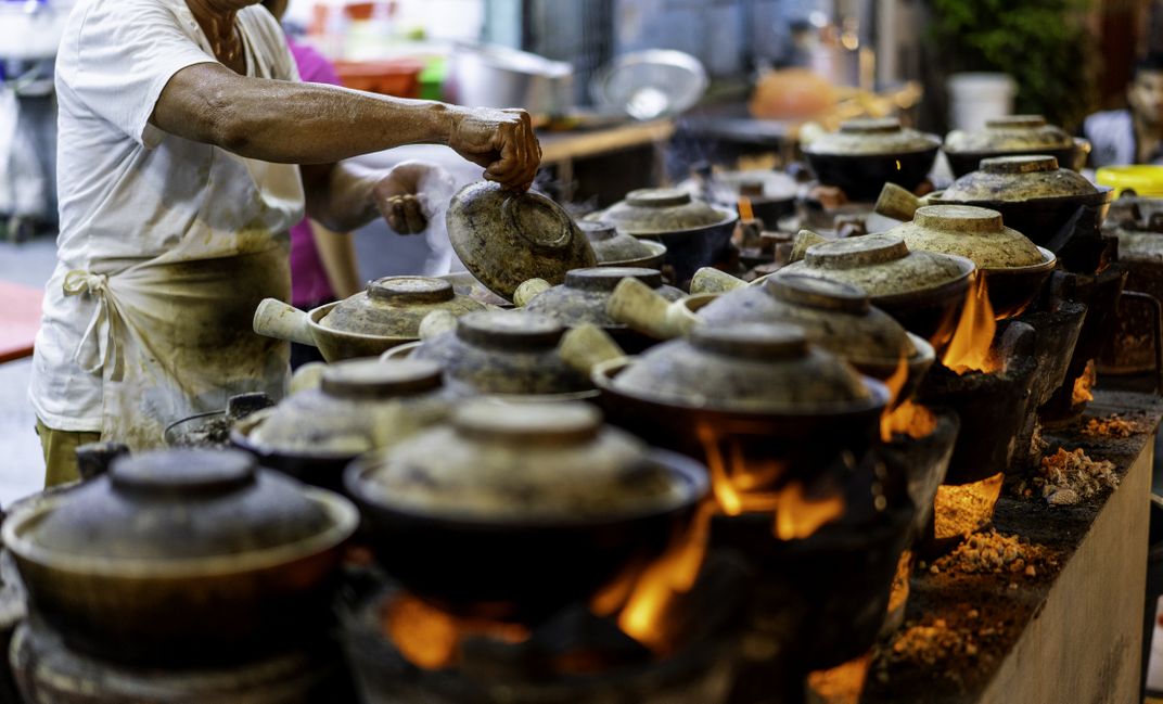 Scene of street food vendor in Singapore